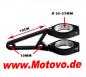 Preview: Lampenhalter-Set, CNC Alu-schwarz, 35-37 mm, 4 schwarze Schellen