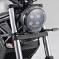 Preview: CNC-Blinkerhalter-Set in schwarz, Gabel Ø 59mm, 2 x schwarze Schellen + 2 x M8 Überwurfmutter