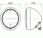 Preview: Scheinwerfer 7","HD-Style", Klarglas, mattschwarz