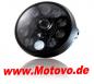 Preview: LED-Scheinwerfer 7","British Style", mattschwarz, E-geprüft