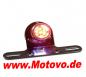 Preview: LED Rücklicht Tube mit Halteplatte, rotes Glas, E-geprüft