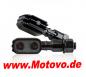 Preview: LED Blinker Fluted, schwarz, getönt, E-geprüft