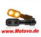 Preview: LED Blinker Fluted, schwarz, getönt, E-geprüft