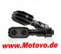 Preview: LED-Blinker Rücklichtkombi Fluted, schwarz, getönt, E-geprüft