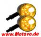 Preview: LED Blinker/  Standlichtkombi Prisma, schwarz-matt, klares Glas