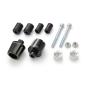 Preview: Lenkergewichte Set "COMPASS", silber eloxiert, 14-19mm