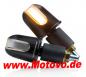 Preview: 1 Paar ALU-Lenkerendenblinker Rondo mit LED in schwarz
