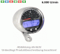 Preview: Acewell Multifunktionelles Digitalinstrument, alu-chrom, Tachometer, Drehzahlmesser, 6000 RPM, Uhr & Tankanzeige