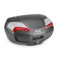 Preview: Givi E46N Riviera - Monolock Topcase mit Platte schwarz, mit innen lackierten roten Reflektoren