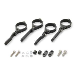 CNC Lampenhalter-Set in schwarz, 49 mm