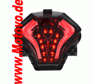 LED-Rücklicht für Yamaha R3 / R25 / MT-07 / FZ-07, getönt, E-geprüft