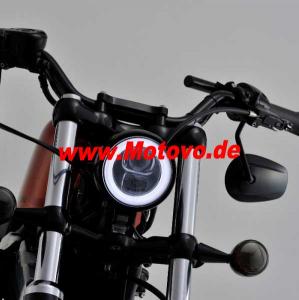 LED Scheinwerfer Daytona 120 mm in schwarz