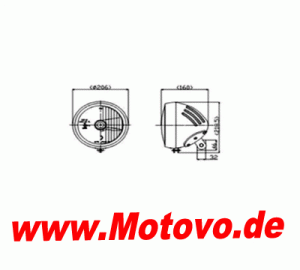 Hauptscheinwerfer Groove in schwarz, E-geprüft