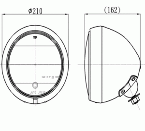 Scheinwerfer 7","HD-Style", Klarglas in chrom