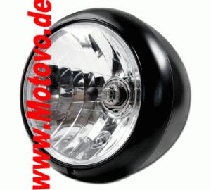 Scheinwerfer 7","HD-Style", Klarglas, mattschwarz