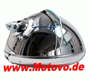 Scheinwerfer 7","HD-Style", Klarglas in chrom