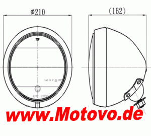 LED-Scheinwerfer 7", "HD-Style" in chrom