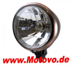 Hauptscheinwerfer Bates-Style 5 3/4", schwarz/Kupfer