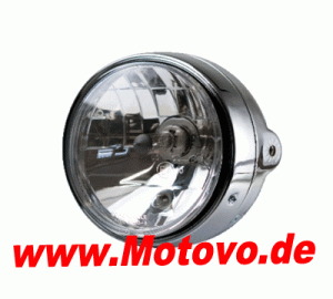 Scheinwerfer 5-3/4" Bullet in chrom, Klarglas