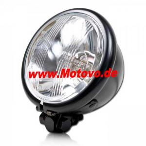 Hauptscheinwerfer Bates Style 4 1/2 Zoll, schwarz mit Standlicht