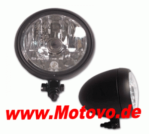 Scheinwerfer 5-1/4" in schwarz, E-geprüft