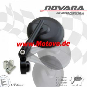 Lenkerendenspiegel Novara in schwarz
