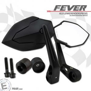 1 Paar Lenkerendenspiegel "Fever"  in schwarz, M8 Kawasaki