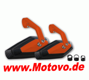1 Paar Lenkerendenspiegel "Diamond" in orange