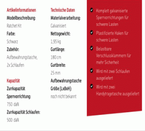Zurrgurte "Heavy Duty"+Doppelschlaufe