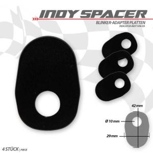 Indy Spacer "Suzuki" in schwarz, Maße: L 41 x B 28mm