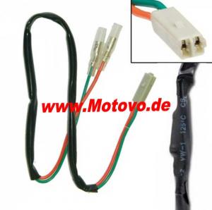 Adapterkabel Blinker für diverse Honda/Kawasaki mit Widerstand 27 Ohm / 3 Watt