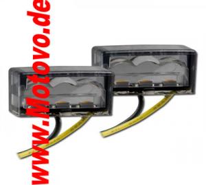 LED-Einbaublinkerset Brick3, getönt, E-geprüft, Paar