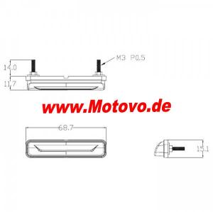 LED-Kennzeichenbeleuchtung "Nice", ABS, E-geprüft