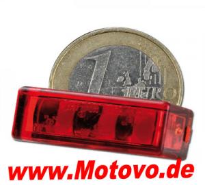 LED Einbaurücklicht Brick3, rot, E-geprüft