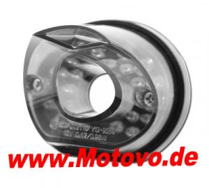 LED-Rücklicht Pipe, schwarz, ohne KZB, getönt