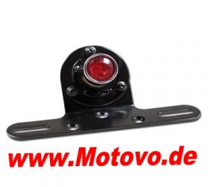 LED Rücklicht Gun mit Halteplatte in schwarz, E-geprüft