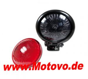 LED-Rücklicht Bates Style, schwarz, E-geprüft