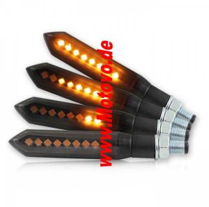 1 Paar SMD-Blinker Flow, schwarz, getönt, E-geprüft