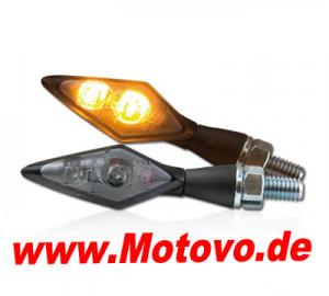 LED Blinker Spark, schwarz, getönt, E-geprüft