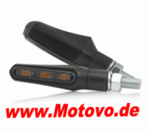 1 Paar SMD-Blinker New Stick in schwarz, E-geprüft