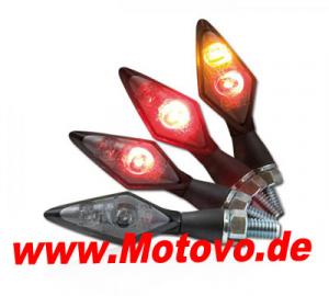 LED-Blinker Rücklichtkombi Spark, schwarz, getönt, E-geprüft