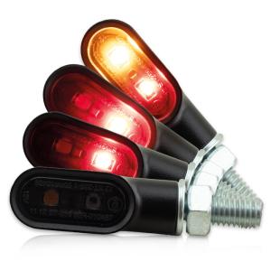 1 Paar LED-Blinker+RL-Kombi "NICE" in schwarz, E-geprüft