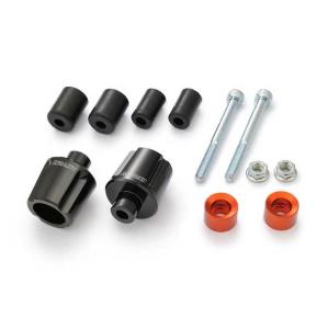 Lenkergewichte Set "COMPASS", orange eloxiert, 14-19mm