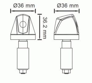 1 ALU-Lenkerendenblinker "KNIGHT", E-geprüft
