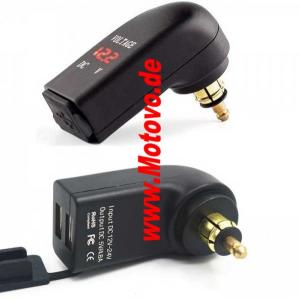 USB-Steckdose 12mm, 2.0-Adapter 12V-24V/5W, Eingangssp.:12-24 V DC, Ausgangssp.: DC 5,0V-4,2A