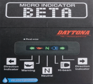 Daytona Mini Kontrollleuchteneinheit "Beta" , silber