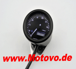 Daytona Digital-DZM "Velona" in schwarz, bis 9000 U/min