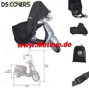 Roller-Abdeckplane "Cup", schwarz, Grösse M, mit Windschutzscheibe, L 190 x B 85 x HV 150 x HR 80cm
