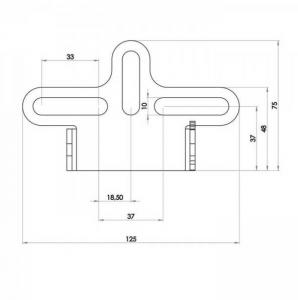 Kennzeichenhalter YAMAHA YZF125R, Bj. 19-21, verstellbar