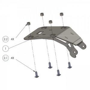 Kennzeichenhalter YAMAHA YZF R3 320, Bj. 19-, verstellbar, inkl. Reflektorhalter
